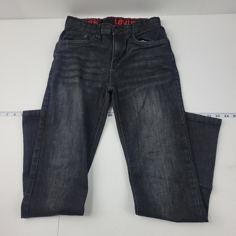 Levi's 514 16 reg 28x30 jeans boys black denim 799